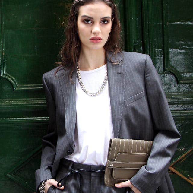 Pochette Soirée rayure tennis - MV